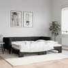 Image de vidaXL Lit de jour avec lit gigogne noir 90x200 cm tissu