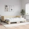 Image de vidaXL Lit de jour avec lit gigogne crÃ¨me 100x200 cm tissu