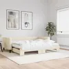 Image de vidaXL Lit de jour avec gigogne et matelas crÃ¨me 90x200 cm tissu