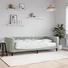 Image de vidaXL Lit de jour avec matelas gris clair 90x190 cm velours