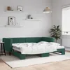 Image de vidaXL Lit de jour avec gigogne sans matelas vert foncÃ© 90x200 cm