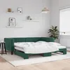 Image de vidaXL Lit de jour avec lit gigogne vert foncÃ© 100x200 cm velours