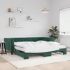 Image de vidaXL Lit de jour et gigogne et matelas vert foncÃ© 100x200 cm velours