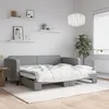 Image de vidaXL Lit de jour avec gigogne sans matelas gris clair 90x200 cm
