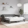 Image de vidaXL Lit de jour avec lit gigogne gris foncÃ© 90x190 cm tissu