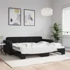 Image de vidaXL Lit de jour avec gigogne sans matelas noir 90x200 cm