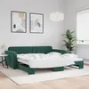 Image de vidaXL Lit de jour avec gigogne sans matelas vert foncÃ© 100x200 cm