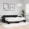 Image de vidaXL Lit de jour avec lit gigogne et matelas noir 80x200 cm velours