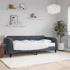 Image de vidaXL Lit de jour avec matelas gris foncÃ© 90x200 cm velours