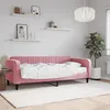 Image de vidaXL Lit de jour avec matelas rose 90x200 cm velours