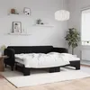 Image de vidaXL Lit de jour avec gigogne sans matelas noir 90x200 cm