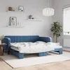Image de vidaXL Lit de jour avec gigogne sans matelas bleu 100x200 cm