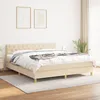 Image de vidaXL Lit de jour avec lit gigogne crÃ¨me 90x200 cm tissu