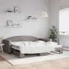 Image de vidaXL Lit de jour avec lit gigogne taupe 100x200 cm tissu