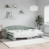 Image de vidaXL Lit de jour avec gigogne sans matelas gris clair 80x200 cm