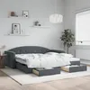 Image de vidaXL Lit de jour avec gigogne et tiroirs sans matelas 100x200 cm