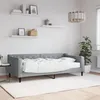 Image de vidaXL Lit de jour avec matelas gris clair 90x190 cm tissu