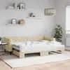 Image de vidaXL Lit de jour avec gigogne sans matelas crÃ¨me 80x200 cm