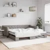 Image de vidaXL Lit de jour avec lit gigogne taupe 100x200 cm tissu