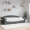 Image de vidaXL Lit de jour avec matelas gris foncÃ© 100x200 cm tissu