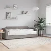 Image de vidaXL Lit de jour avec matelas taupe 100x200 cm tissu