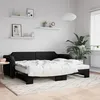 Image de vidaXL Lit de jour avec lit gigogne noir 90x190 cm tissu