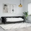 Image de vidaXL Lit de jour avec matelas noir 90x200 cm similicuir