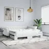 Image de vidaXL Lit de jour avec lit gigogne blanc 90x200 cm similicuir