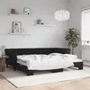 Image de vidaXL Lit de jour avec gigogne sans matelas noir 90x200 cm