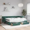 Image de vidaXL Lit de jour avec gigogne et tiroirs vert foncÃ© 80x200cm velours