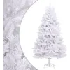 Image de vidaXL Sapin de NoÃ«l artificiel Ã  charniÃ¨res avec support blanc 240 cm