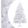 Image de vidaXL Sapin de NoÃ«l artificiel Ã  charniÃ¨res avec support blanc 300 cm