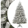 Image de vidaXL Sapin de NoÃ«l artificiel Ã  charniÃ¨res avec neige floquÃ©e 270 cm