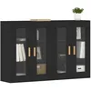 Image de vidaXL Armoires murales 2 pcs noir bois d'ingÃ©nierie