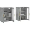 Image de vidaXL Armoires murales 2 pcs gris bÃ©ton bois d'ingÃ©nierie