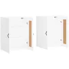 Image de vidaXL Armoires murales 2 pcs blanc bois d'ingÃ©nierie