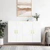 Image de vidaXL Armoires murales 2 pcs blanc bois d'ingÂ¿Â¿nierie