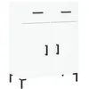 Image de vidaXL Buffet haut Blanc 69,5x34x180 cm Bois d'ingÃ©nierie