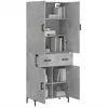 Image de vidaXL Buffet haut Gris bÃ©ton 69,5x34x180 cm Bois d'ingÃ©nierie
