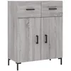 Image de vidaXL Buffet haut Sonoma gris 69,5x34x180 cm Bois d'ingÃ©nierie