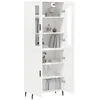 Image de vidaXL Buffet haut Blanc 69,5x34x180 cm Bois d'ingÃ©nierie