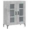 Image de vidaXL Buffet haut Gris bÃ©ton 69,5x34x180 cm Bois d'ingÃ©nierie
