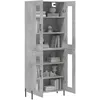 Image de vidaXL Buffet haut Gris bÃ©ton 69,5x34x180 cm Bois d'ingÃ©nierie
