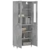 Image de vidaXL Buffet haut Gris bÃ©ton 69,5x34x180 cm Bois d'ingÃ©nierie