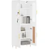 Image de vidaXL Buffet haut Blanc 69,5x34x180 cm Bois d'ingÃ©nierie