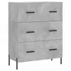 Image de vidaXL Buffet haut Gris bÃ©ton 69,5x34x180 cm Bois d'ingÃ©nierie