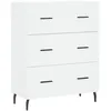 Image de vidaXL Buffet haut Blanc 69,5x34x180 cm Bois d'ingÃ©nierie