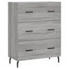 Image de vidaXL Buffet haut Sonoma gris 69,5x34x180 cm Bois d'ingÃ©nierie