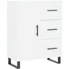 Image de vidaXL Buffet haut Blanc 69,5x34x180 cm Bois d'ingÃ©nierie