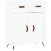 Image de vidaXL Buffet haut Blanc 69,5x34x180 cm Bois d'ingÃ©nierie